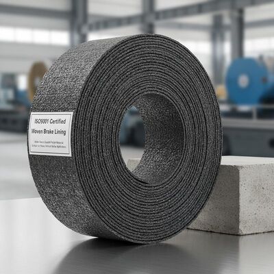 ISO9001 Sertifikalı Dokuma Fren Pabucu Genişlik 100mm Ağır Vasıta Fren Uygulamaları İçin Dayanıklı Sürtünme Malzemesi